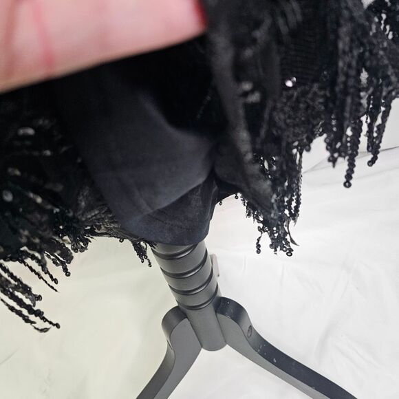 **SOLD** Black Sequin Fringe Party Dress Size XL - Picture 12 of 13